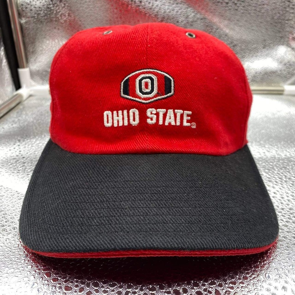 Nike Ohio State Buckeyes Hat Mens OSFA Red Black Embroidered‎ NCAA Dad Cap